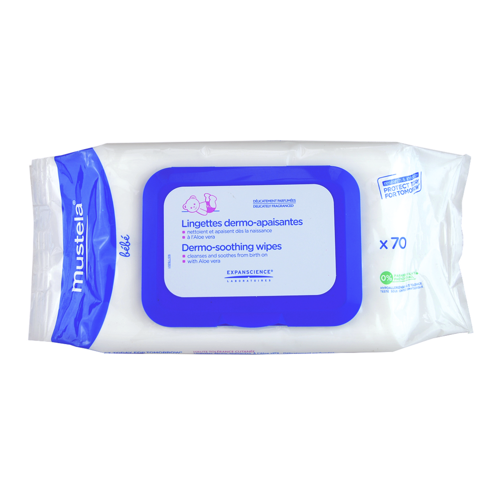 Mustela Dermo-Soothing Wipes 70 ct